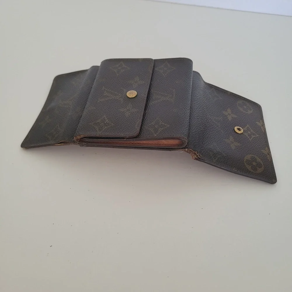 Louis Vuitton Monogram Canvas Portefeuille Billets Double Wallet MI0992 Brown - Picture 13 of 14